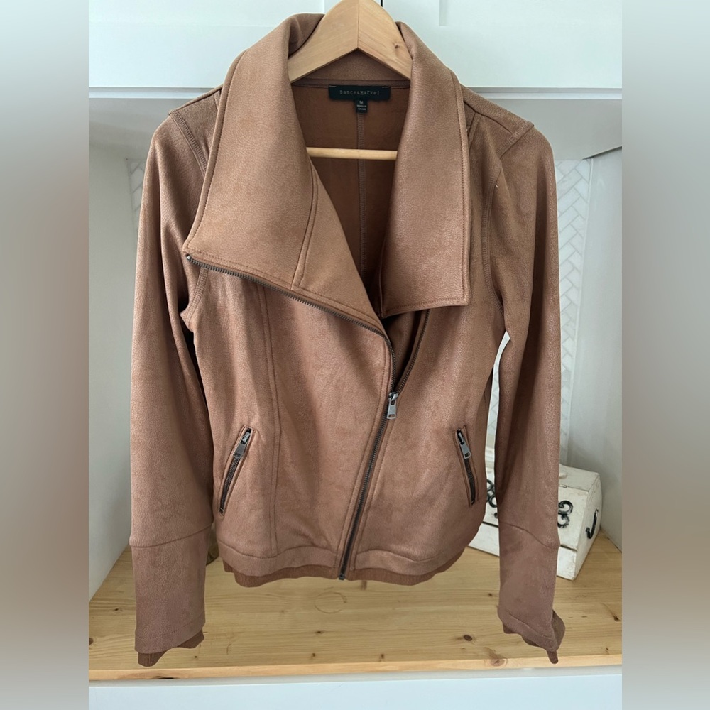 Slick Chick Coated Faux Leather moto jacket